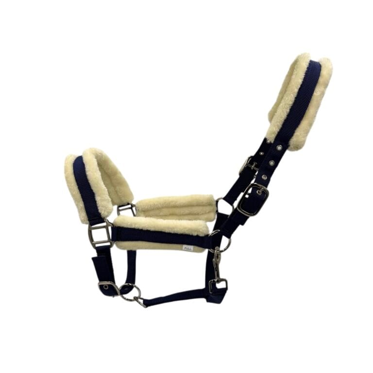 Nylon grime med blød mink padding – Navy