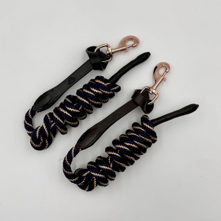 Palermo Træktov – Navy/Rosegold med Læderdetaljer